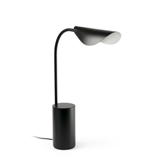 Luminaria de sobremesa LIGGERA negra mate de acero minimalista FARO 20076 con bombilla G9 LED, ideal para interior de hogar u oficina en mesita