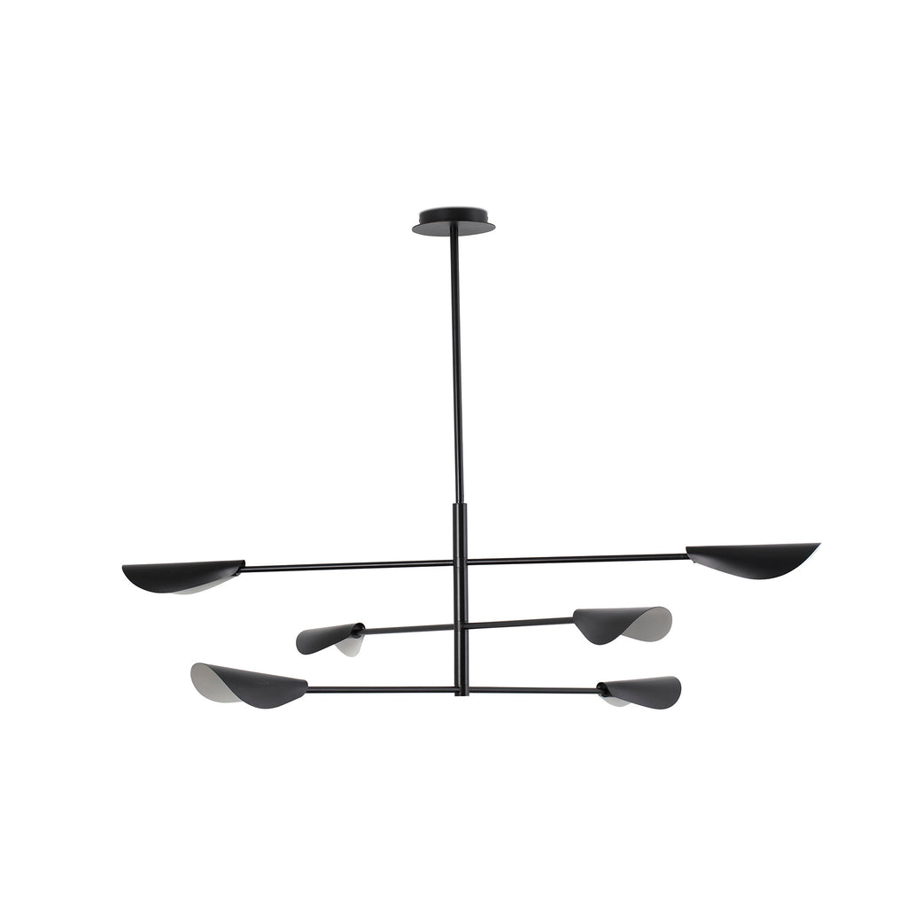 Lámpara colgante LIGGERA negra de FARO modelo 20079, diseño minimalista en acero para iluminación interior del hogar, suspensión con bombilla G9 LED.
