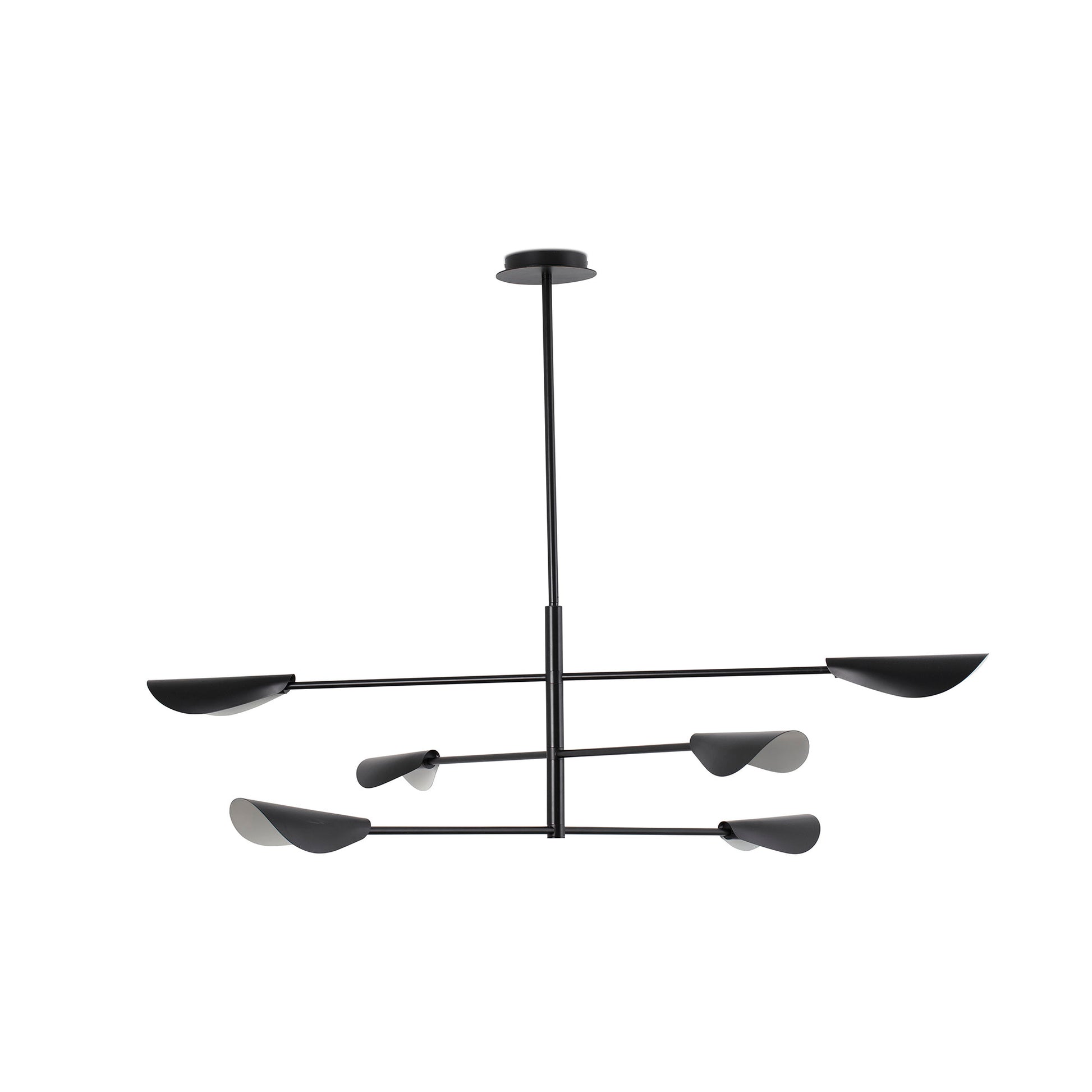 Lámpara colgante LIGGERA negra de FARO modelo 20079, diseño minimalista en acero para iluminación interior del hogar, suspensión con bombilla G9 LED.