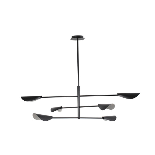 Lámpara colgante LIGGERA negra de FARO modelo 20079, diseño minimalista en acero para iluminación interior del hogar, suspensión con bombilla G9 LED.