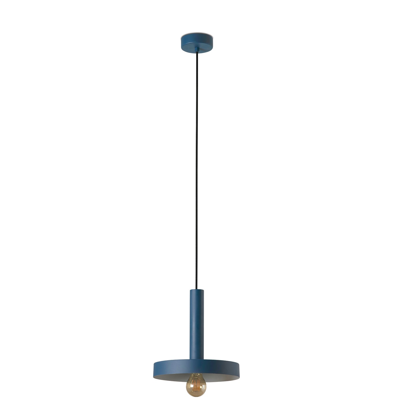 Lámpara colgante WHIZZ en blanco y azul de FARO, diseño moderno de acero para iluminación interior del hogar, suspensión de techo compatible con LED, modelo 20169 de la colección 2016