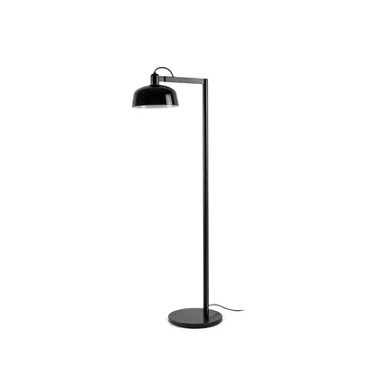 Lámpara de pie TATAWIN negra de FARO, modelo 20336-120-US, diseño moderno en acero y cristal para iluminación de salón interior.