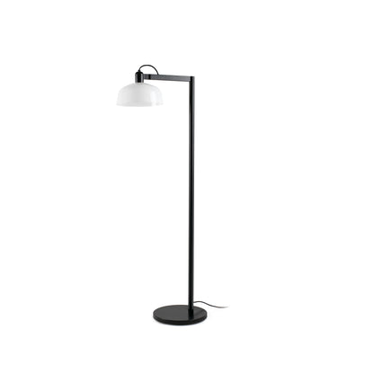Lámpara de pie TATAWIN blanca de FARO modelo 20336-145, diseño clásico en acero para iluminación focal interior y atemporal en el hogar.