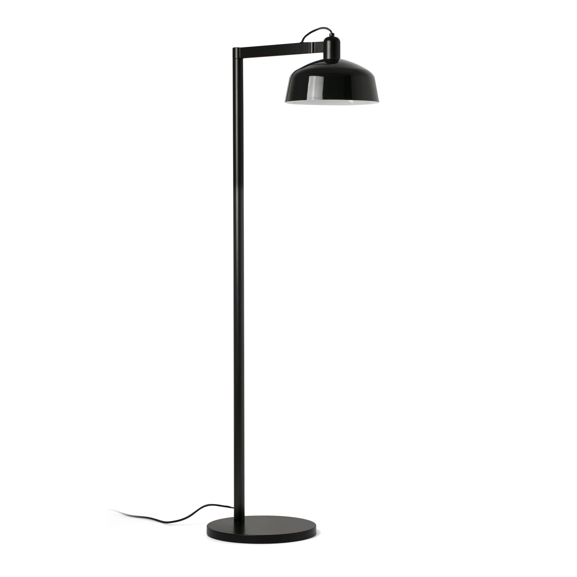 Lámpara de pie TATAWIN negra de FARO modelo 20336-146, diseño clásico en acero para interior, iluminación focal con luz E27 LED