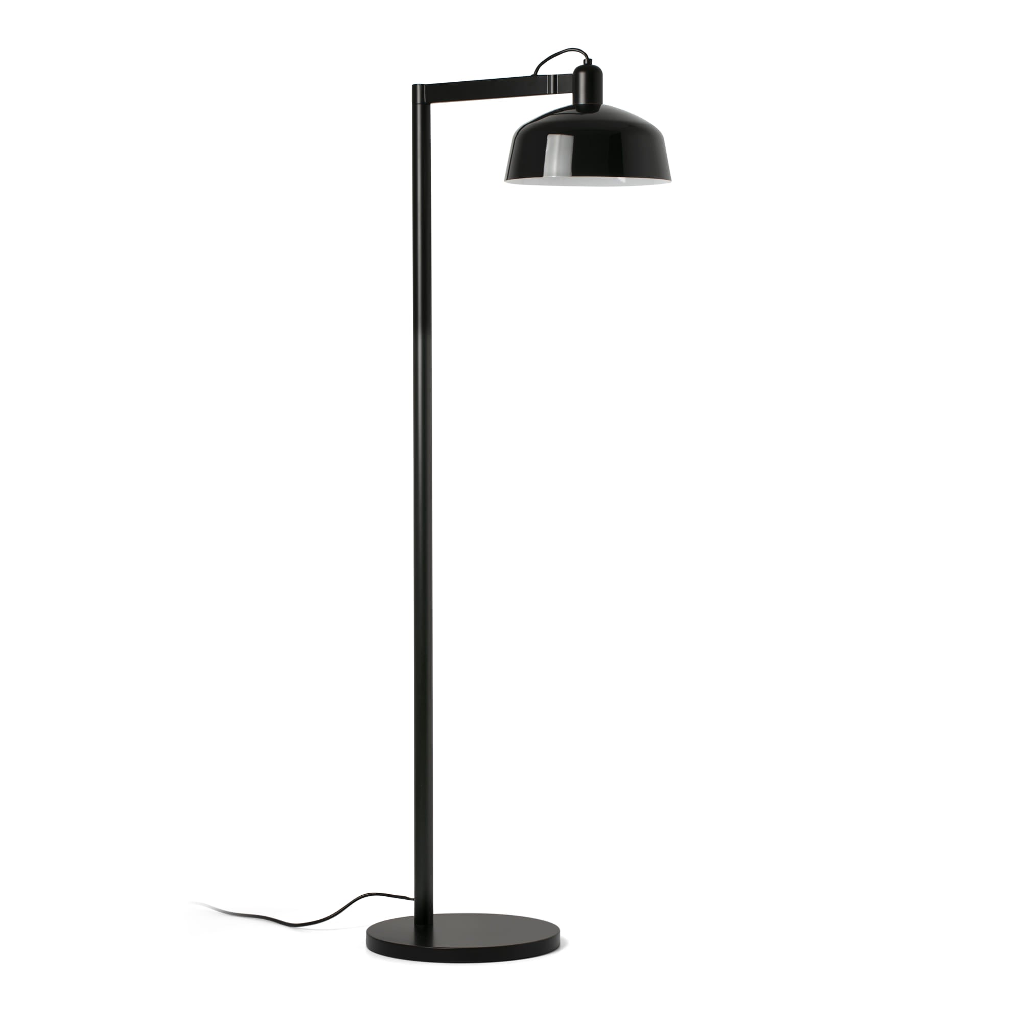Lámpara de pie TATAWIN negra de FARO modelo 20336-146, diseño clásico en acero para interior, iluminación focal con luz E27 LED
