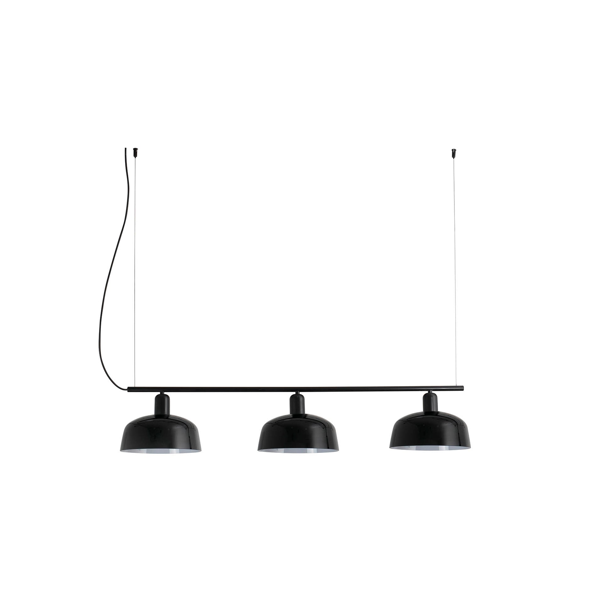Lámpara colgante Tatawin M lineal negro cristal FARO 20338-120, diseño moderno de acero y cristal para iluminación LED interior, luminaria suspensión decorativa para hogar