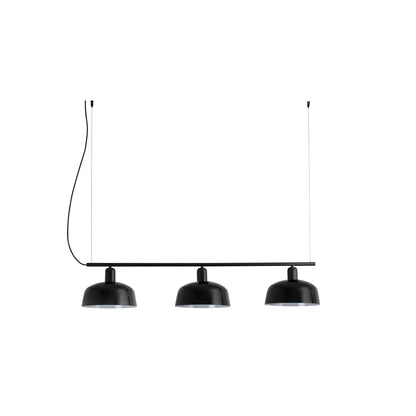 Lámpara colgante Tatawin M lineal negro cristal FARO 20338-120, diseño moderno de acero y cristal para iluminación LED interior, luminaria suspensión decorativa para hogar