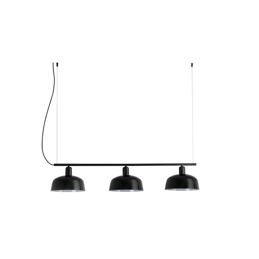 Lámpara colgante Tatawin M lineal negro cristal FARO 20338-120, diseño moderno de acero y cristal para iluminación LED interior, luminaria suspensión decorativa para hogar