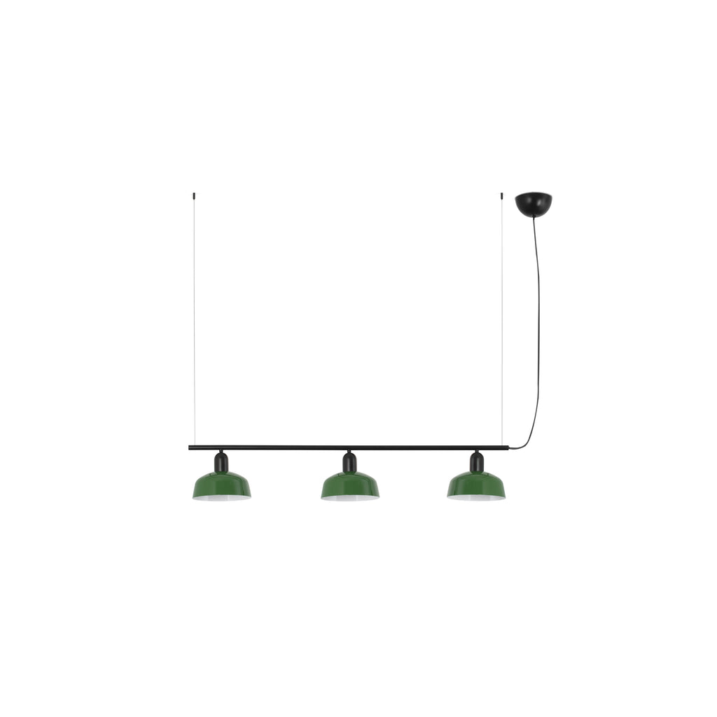 Lámpara colgante TATAWIN S metal verde 3L FARO 20338-144, diseño clásico de acero para interior, suspensión techo con iluminación focal LED E27, colección 2047