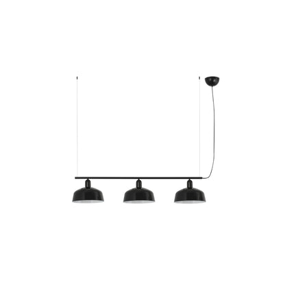 Lámpara colgante TATAWIN M de metal negro 3L, modelo FARO 20338-146, diseño clásico en acero para interior, iluminación suspendida LED E27, colección 2047 para hogar y oficina
