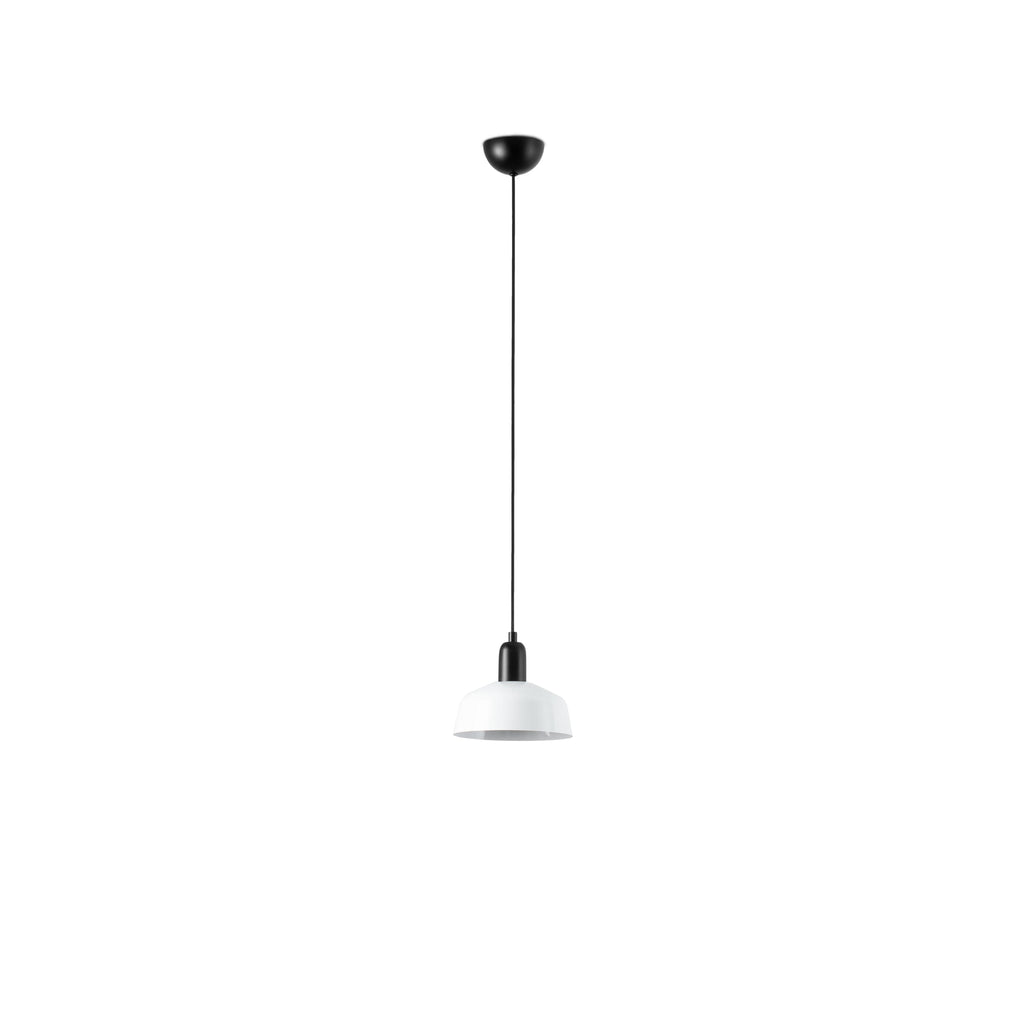 Lámpara colgante TATAWIN S metal blanca 1 luz FARO 20339-140, diseño suspensión acero interior para iluminación hogar techo, colección 2047 LED compatible