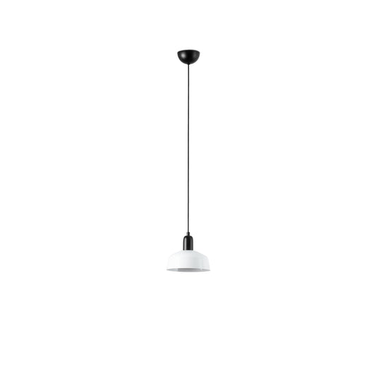 Lámpara colgante TATAWIN S metal blanca 1 luz FARO 20339-140, diseño suspensión acero interior para iluminación hogar techo, colección 2047 LED compatible