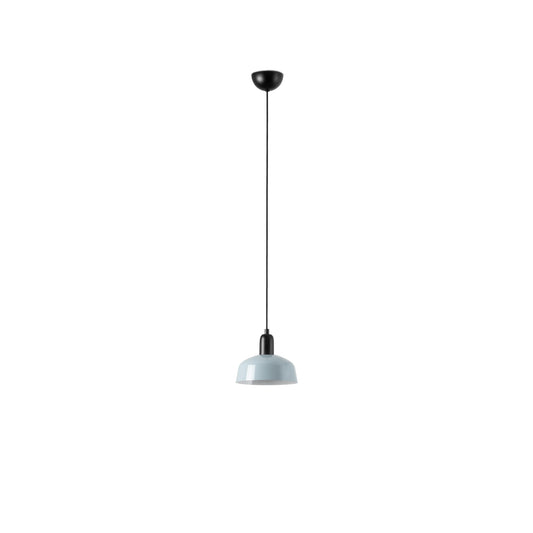 Lámpara colgante TATAWIN S de metal en azul grisáceo, diseño clásico FARO para interior, acero suspensión LED, iluminación focal techo 20339-142
