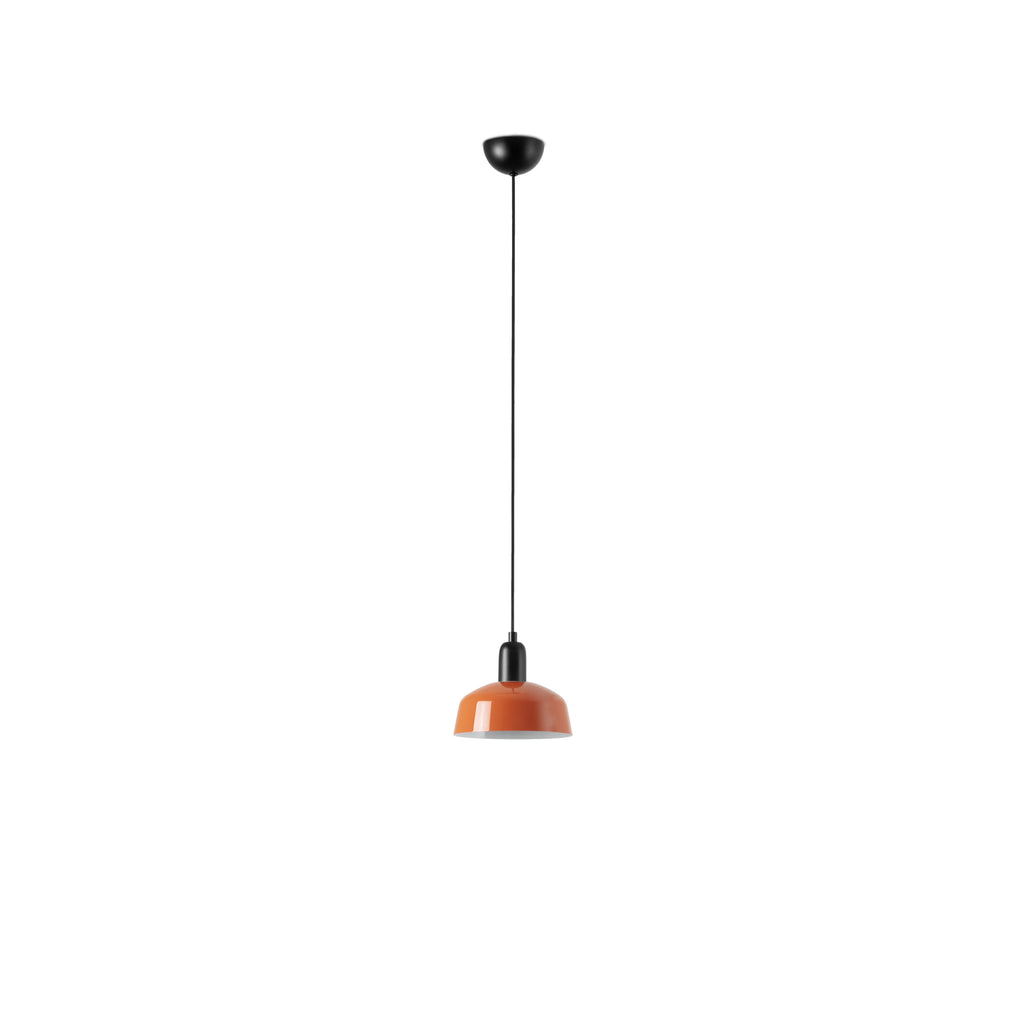 Lámpara colgante TATAWIN S Metal 1L naranja rojizo FARO, diseño clásico en acero para iluminación focal interior, suspensión Tatawin