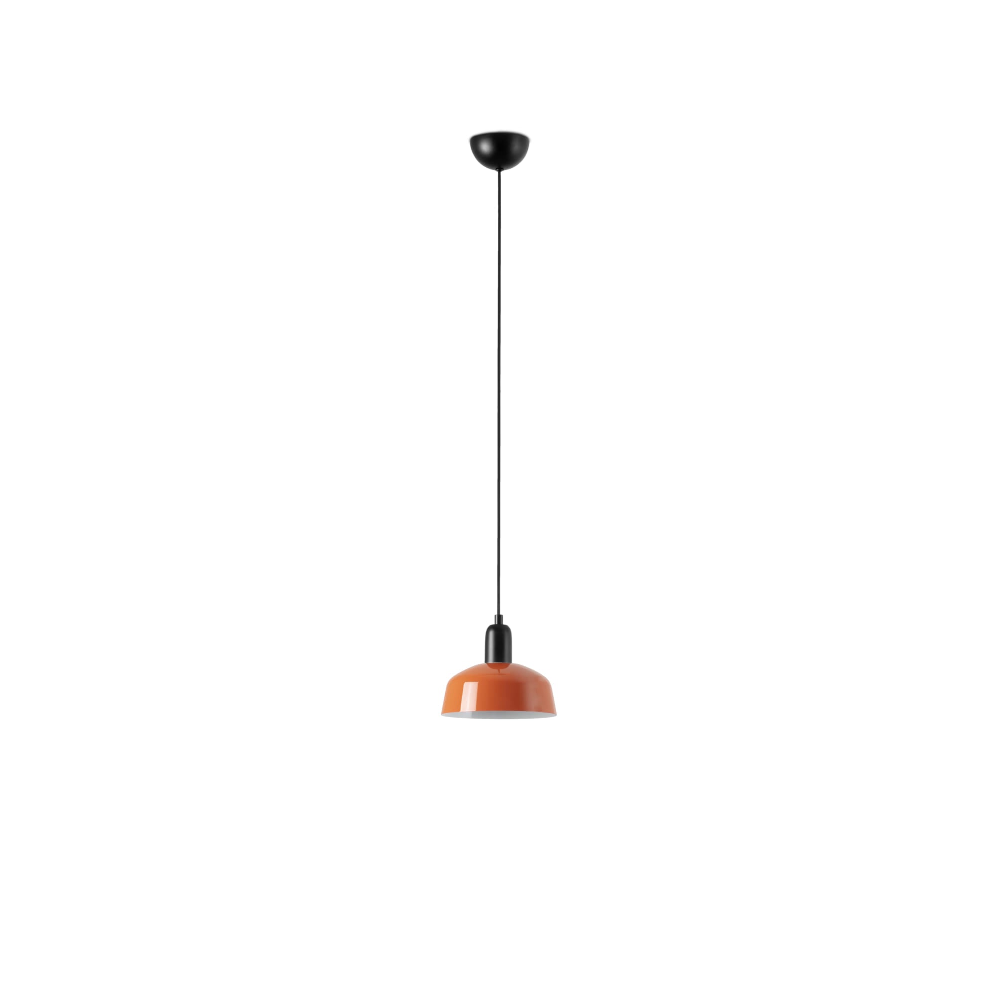 Lámpara colgante TATAWIN S Metal 1L naranja rojizo FARO, diseño clásico en acero para iluminación focal interior, suspensión Tatawin