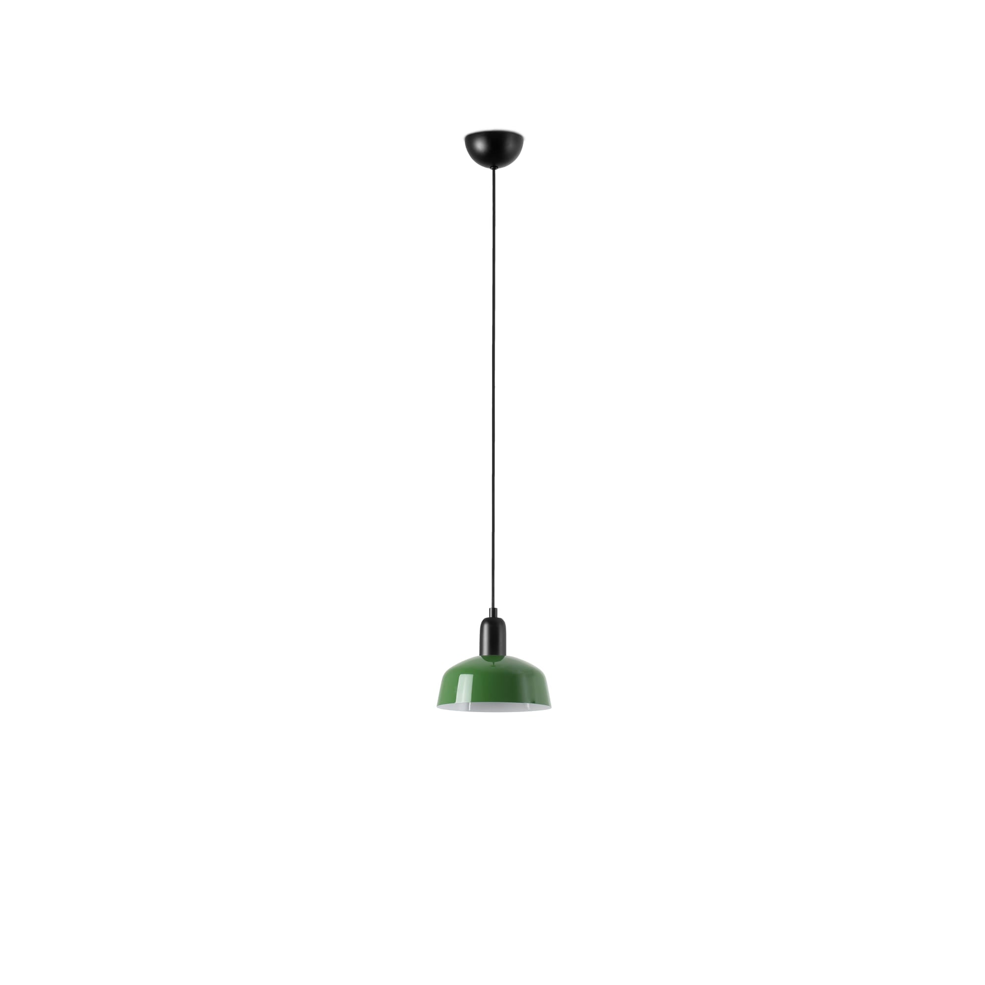 Lámpara colgante TATAWIN S en metal verde de FARO, modelo 20339-144, diseño clásico para iluminación interior focal con casquillo E27 LED, colección 2047 en acero.