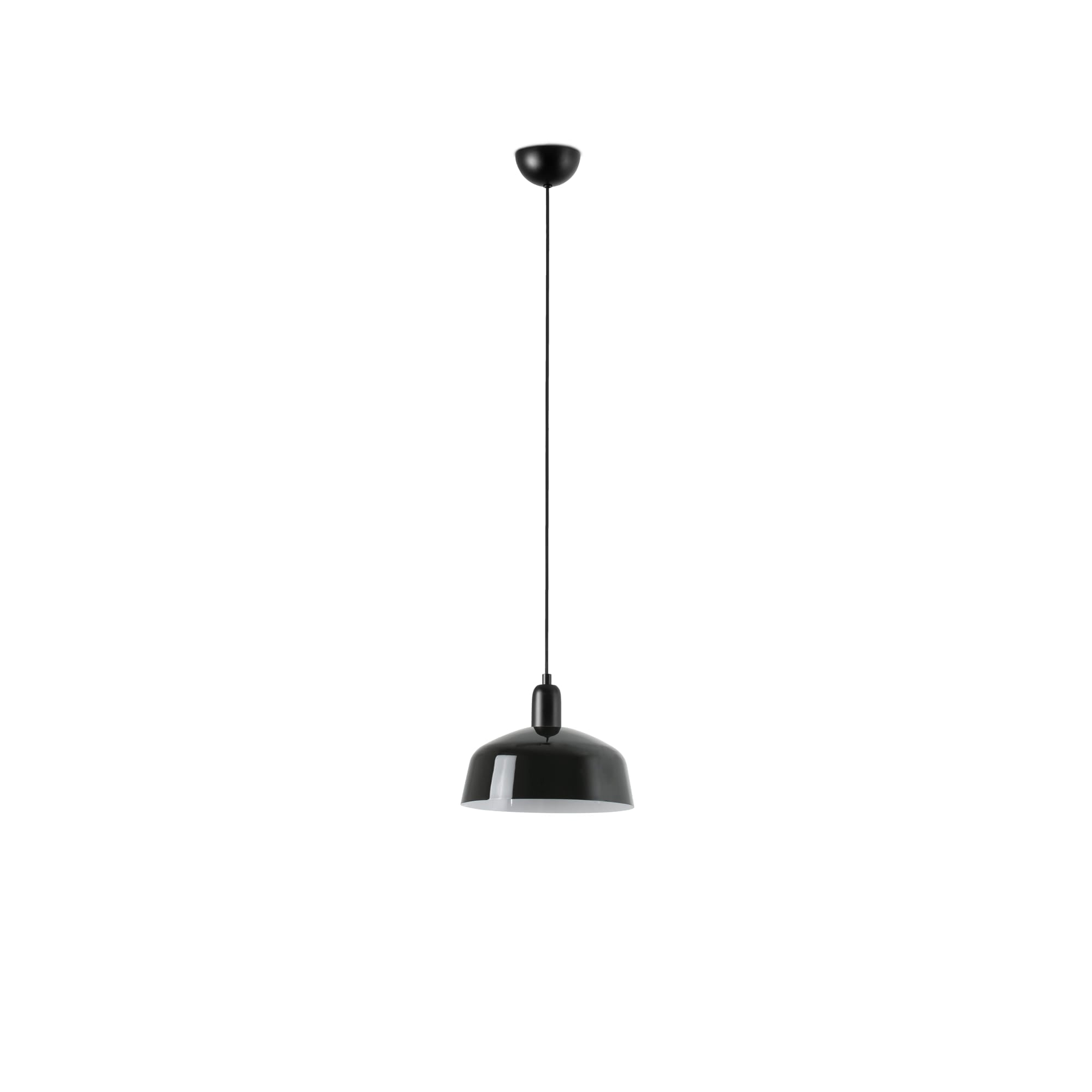 Lámpara colgante TATAWIN M negra de metal acero, modelo FARO 20339-146 de la colección 2047, diseño clásico para iluminación focal interior con suspensión de techo y bombilla LED E27 de 1 luz.