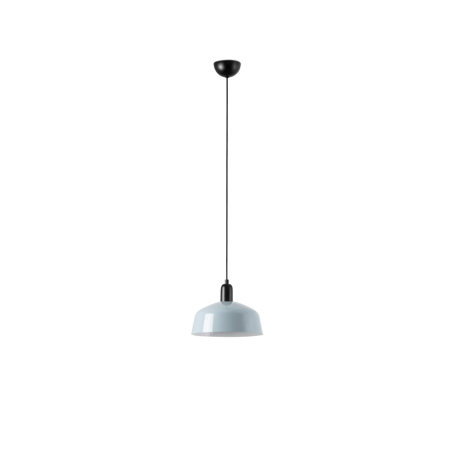 Lámpara colgante TATAWIN M en azul grisáceo de FARO, modelo 20339-147, luminaria de suspensión en acero con diseño atemporal para iluminación focal interior, serie 2047