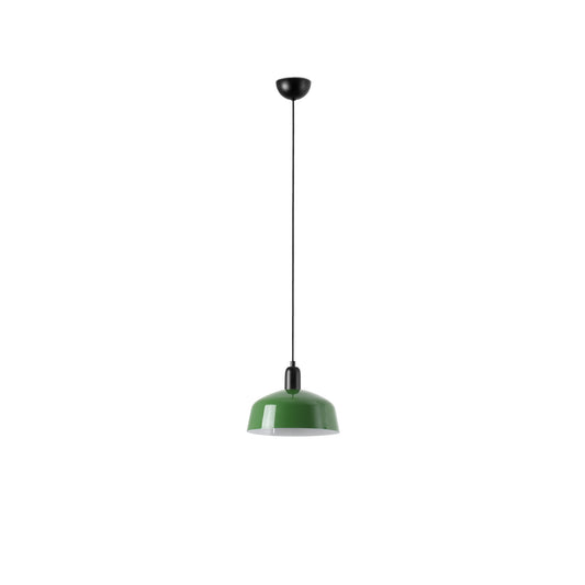 Lámpara colgante Tatawin M metal verde 1 luz FARO 20339-149, diseño clásico de suspensión interior en acero, iluminación focal E27 LED colección 2047