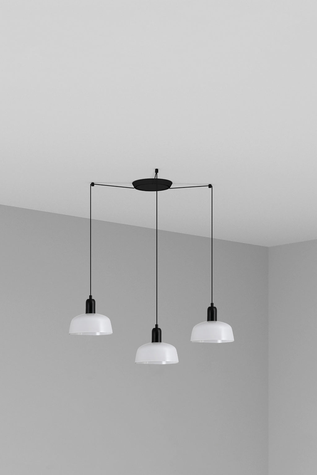 Luminaria colgante TATAWIN S 3L de cristal blanco y acero negro, diseño exótico FARO para interior, iluminación LED E27 en hogar y restauración