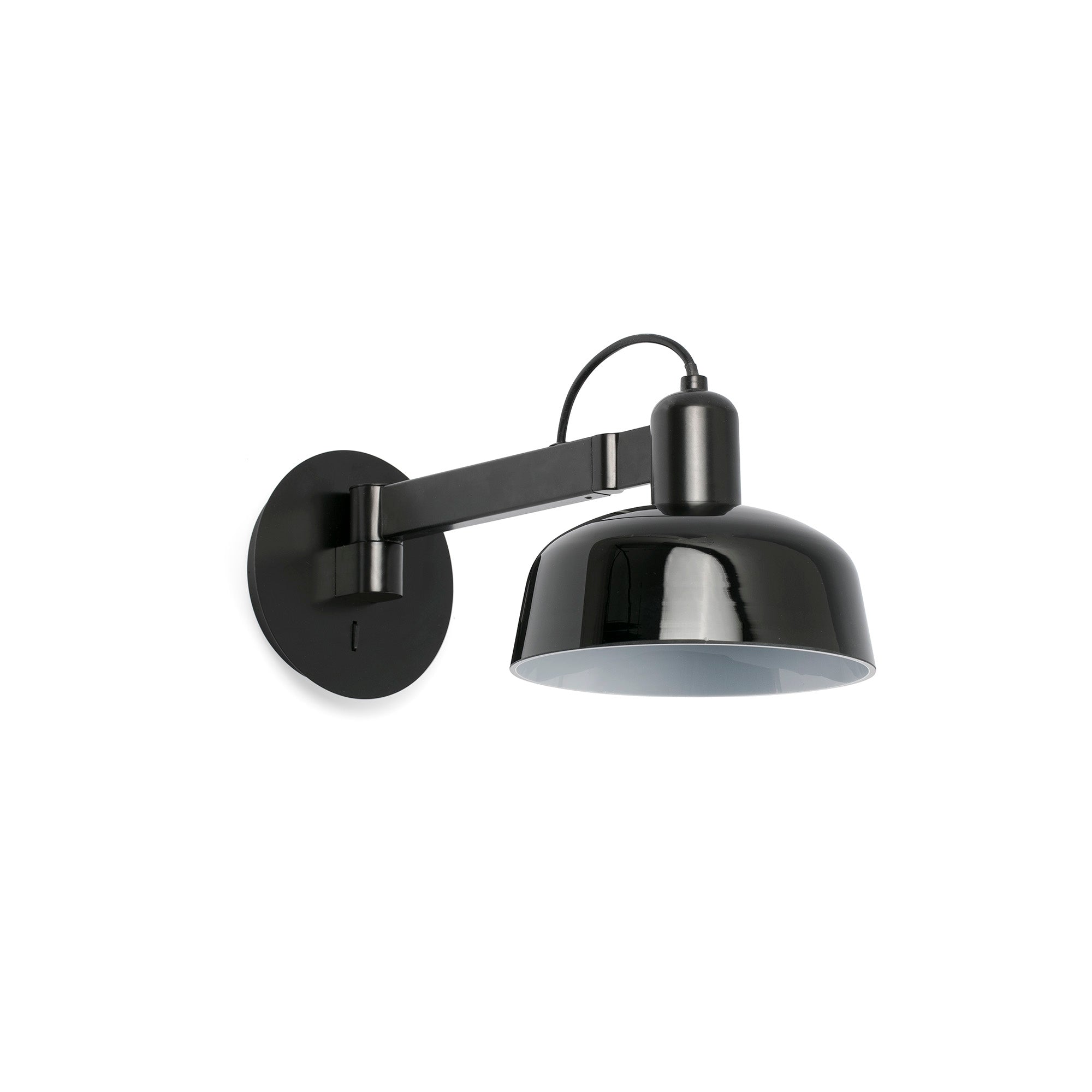 Aplique de pared TATAWIN negro FARO modelo 20342-117, luminaria superficie moderna de cristal y acero para iluminación interior hogar