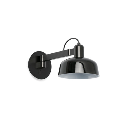 Aplique de pared TATAWIN negro FARO modelo 20342-117, luminaria superficie moderna de cristal y acero para iluminación interior hogar
