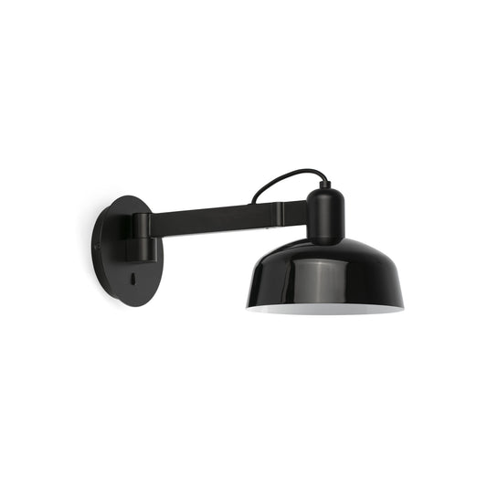 Lámpara de pared TATAWIN negro FARO 20342-141, diseño clásico en acero para iluminación interior hogar, luminaria superficie aplique focal