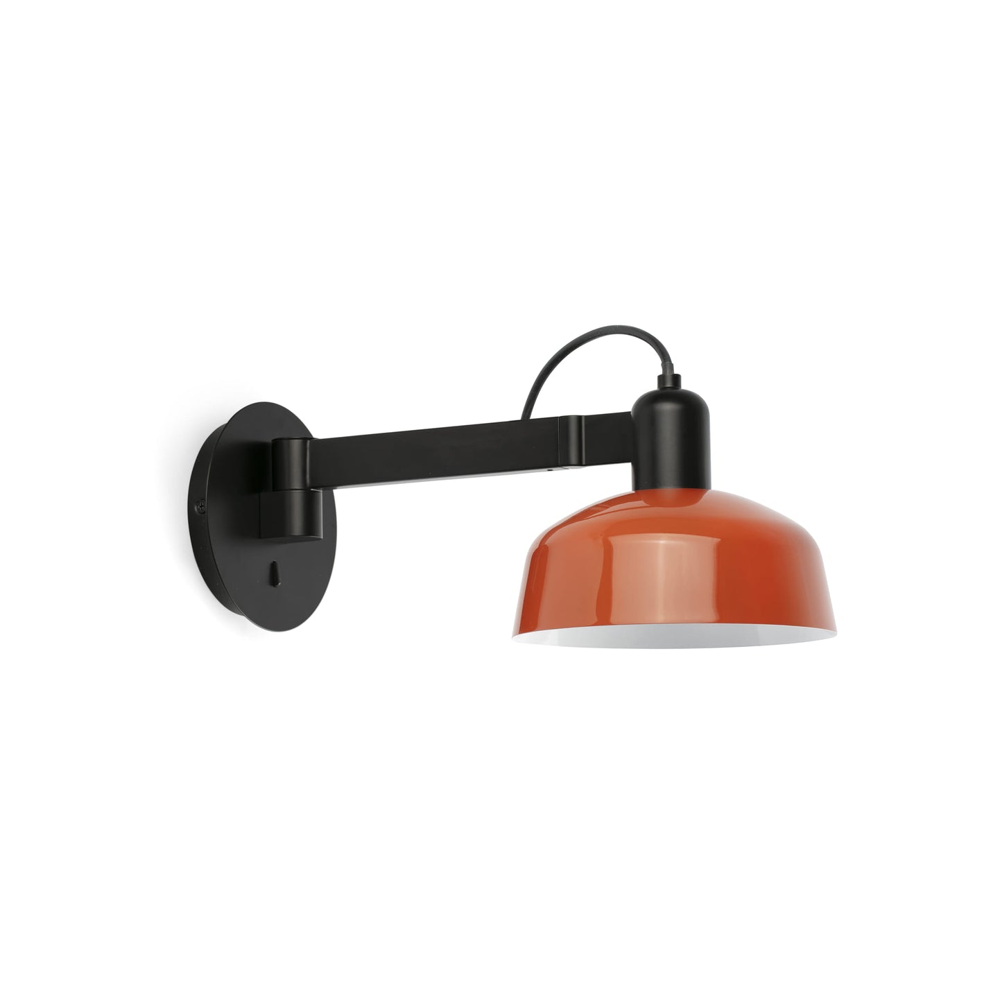 Lámpara apique de pared TATAWIN naranja rojizo modelo FARO 20342-143, luminaria clásica de acero para iluminación interior focal y diseño atemporal