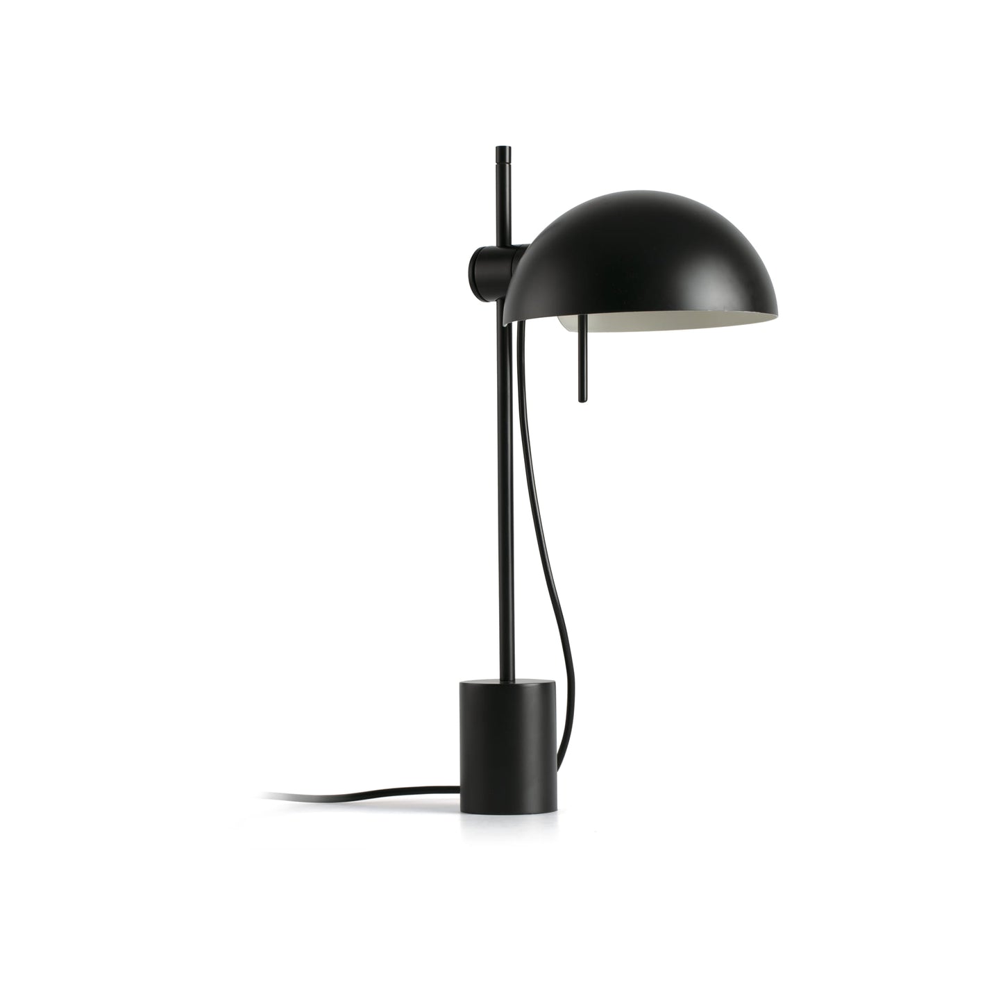 Lámpara de sobremesa Matilda negra de Faro, diseño geométrico en acero para iluminación moderna interior, bombilla E14 LED, ideal para mesa de noche - modelo 20513-137