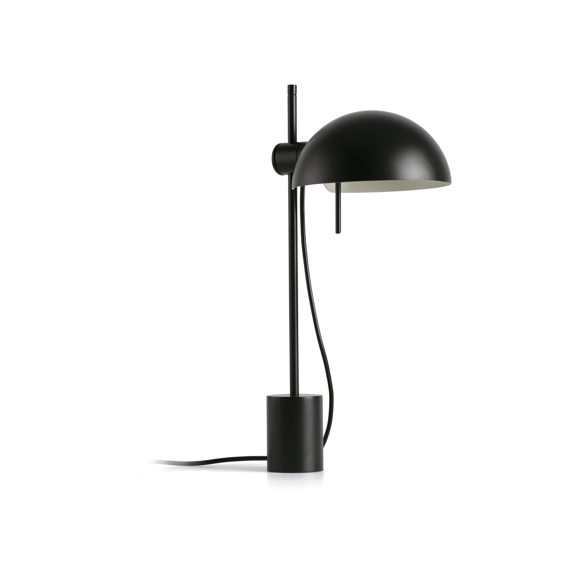 Lámpara de sobremesa Matilda negra de Faro, diseño geométrico en acero para iluminación moderna interior, bombilla E14 LED, ideal para mesa de noche - modelo 20513-137