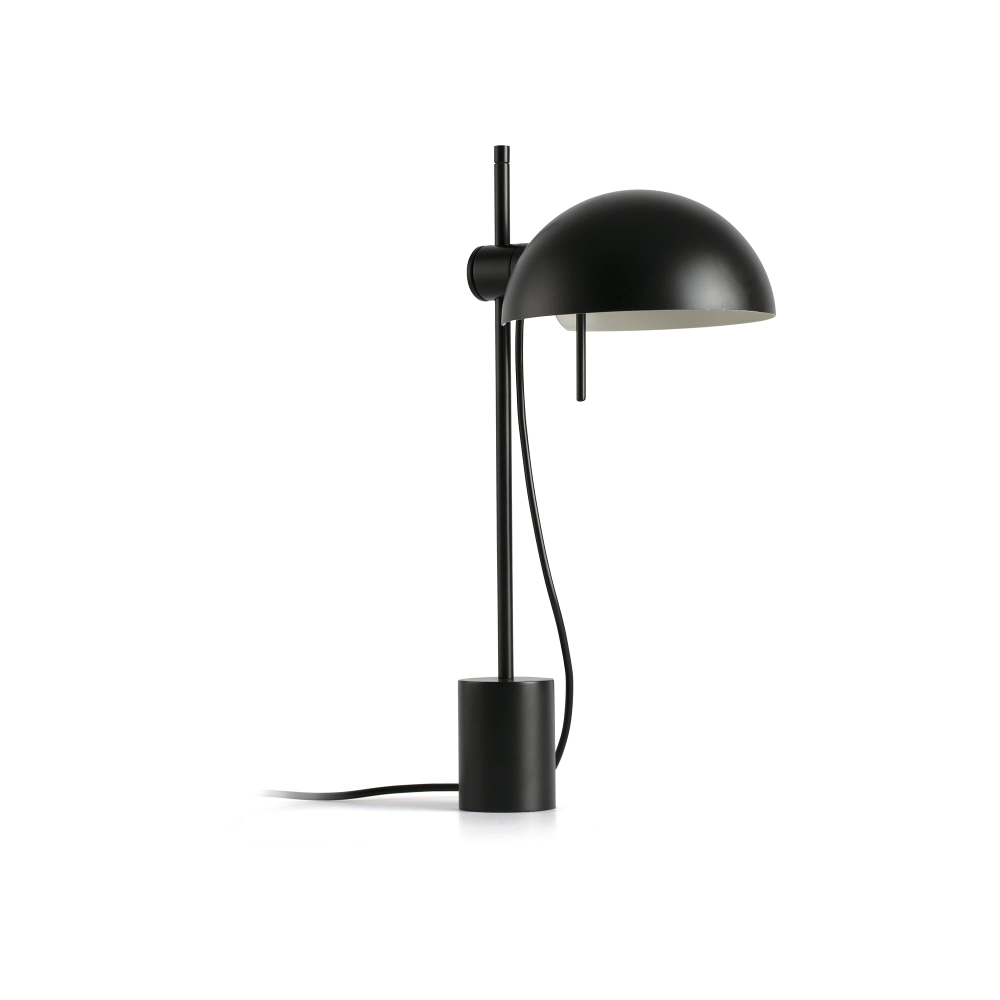 Lámpara de sobremesa Matilda negra de Faro, diseño geométrico en acero para iluminación moderna interior, bombilla E14 LED, ideal para mesa de noche - modelo 20513-137