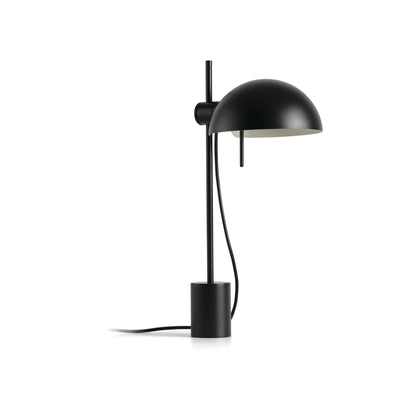 Lámpara de sobremesa Matilda negra de Faro, diseño geométrico en acero para iluminación moderna interior, bombilla E14 LED, ideal para mesa de noche - modelo 20513-137