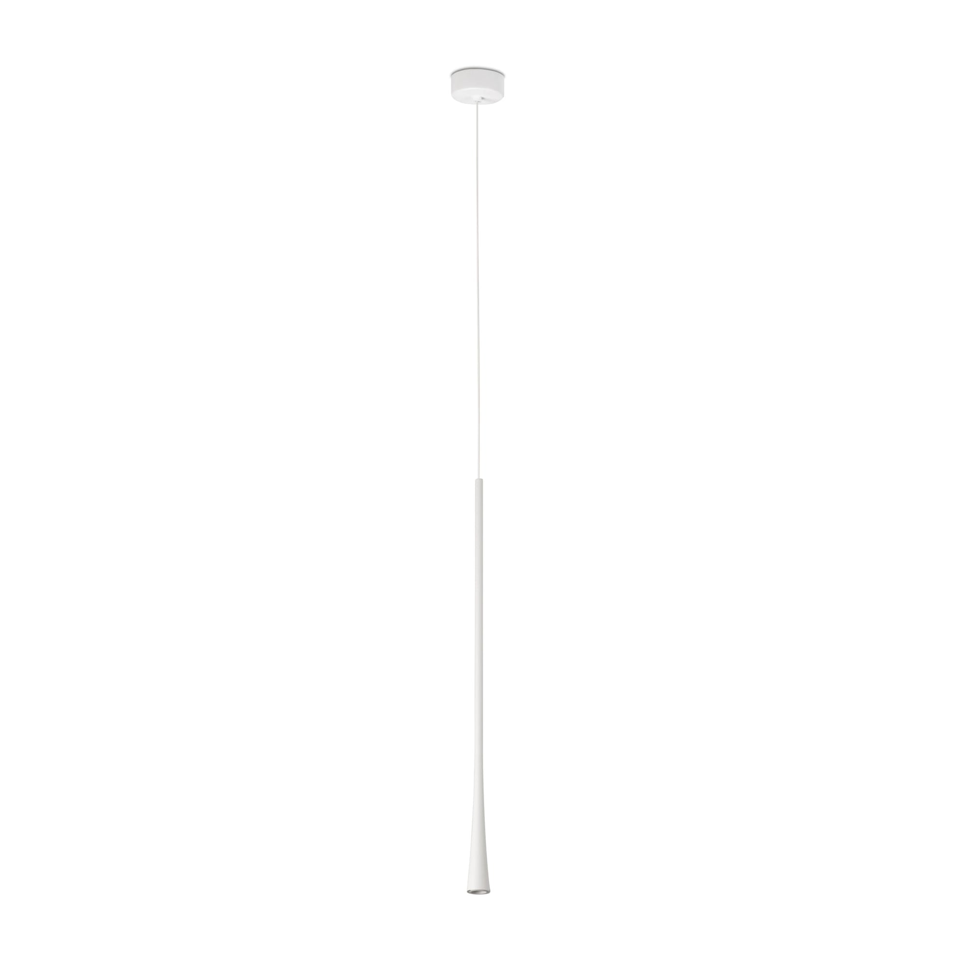 Lámpara colgante DIANA 600 blanca de FARO modelo 22013, diseño minimalista en aluminio con LED 2700K para iluminación de acento interior en suspensión