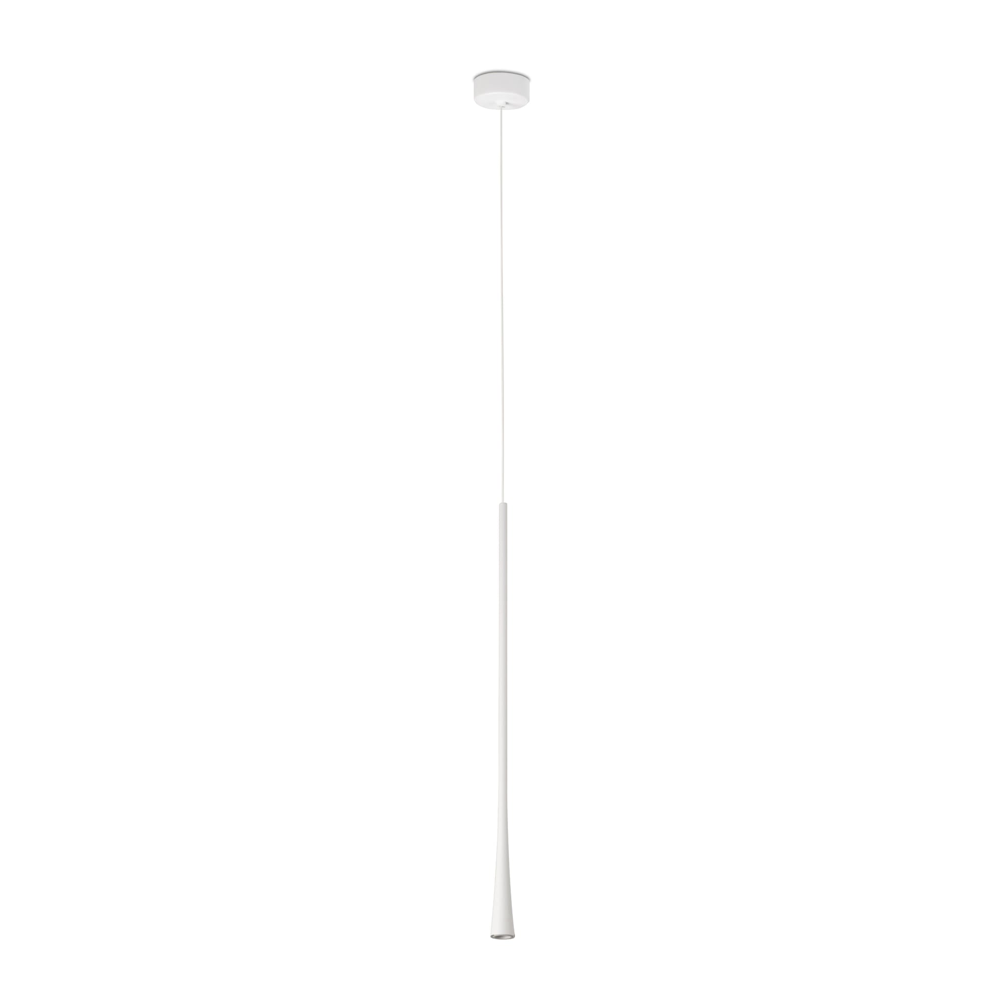Lámpara colgante DIANA 600 blanca de FARO modelo 22013, diseño minimalista en aluminio con LED 2700K para iluminación de acento interior en suspensión