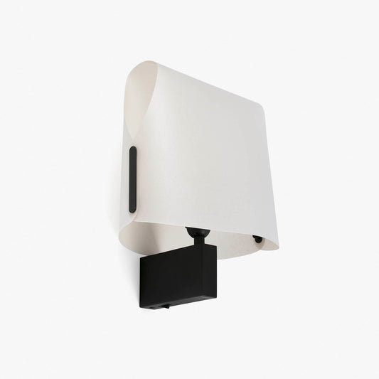 Luminaria aplique LUANG negro/beige con diseño orgánico de papiro para pared interior, iluminación LED FARO modelo 23004-57