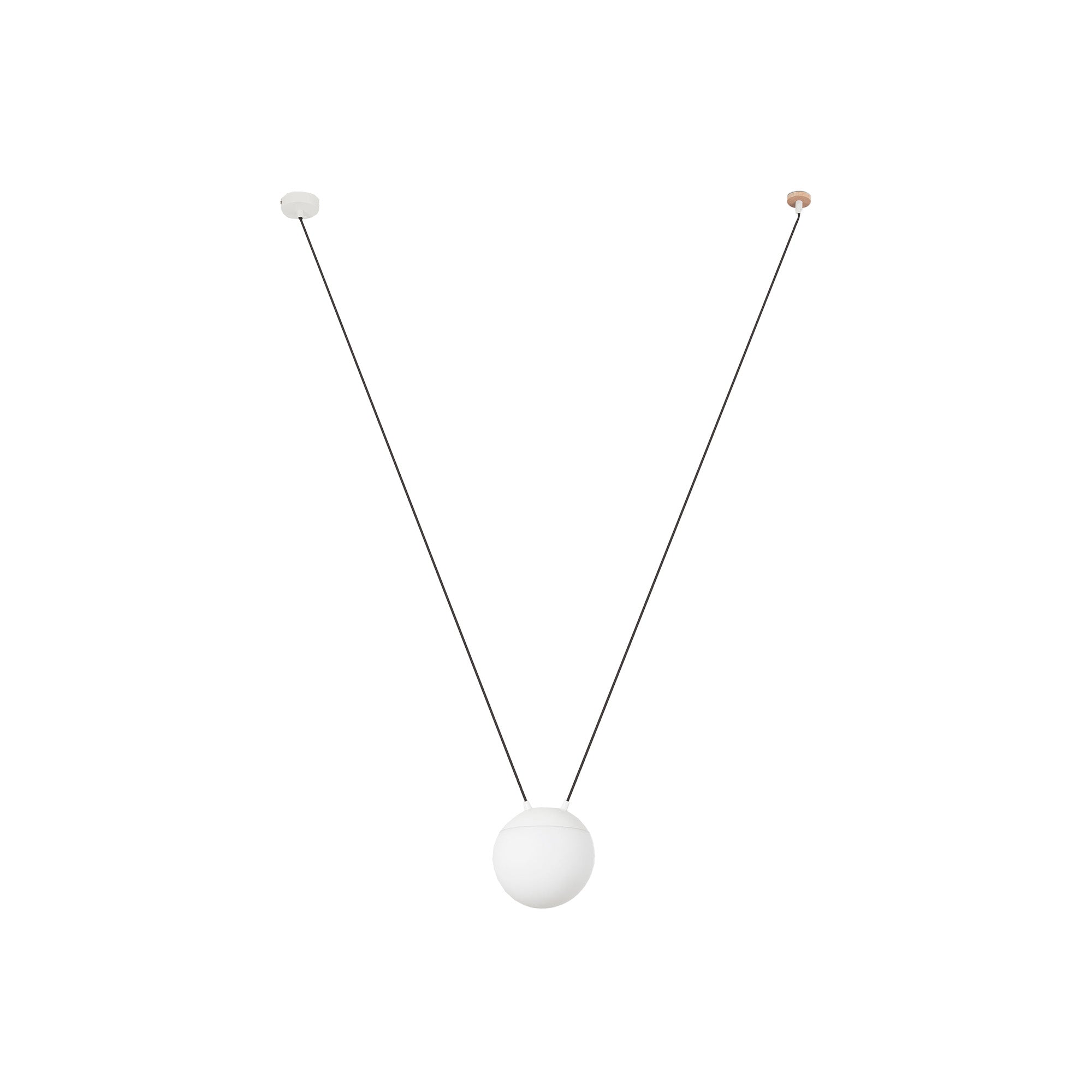 Lámpara colgante MINE PC SPACE blanco 1L de FARO, diseño Nahtrang en aluminio y policarbonato opal, suspensión interior para residencial y comercial, modelo 28209-1L