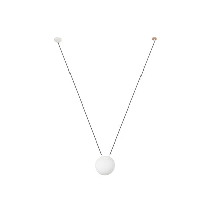 Lámpara colgante MINE PC SPACE blanco 1L de FARO, diseño Nahtrang en aluminio y policarbonato opal, suspensión interior para residencial y comercial, modelo 28209-1L