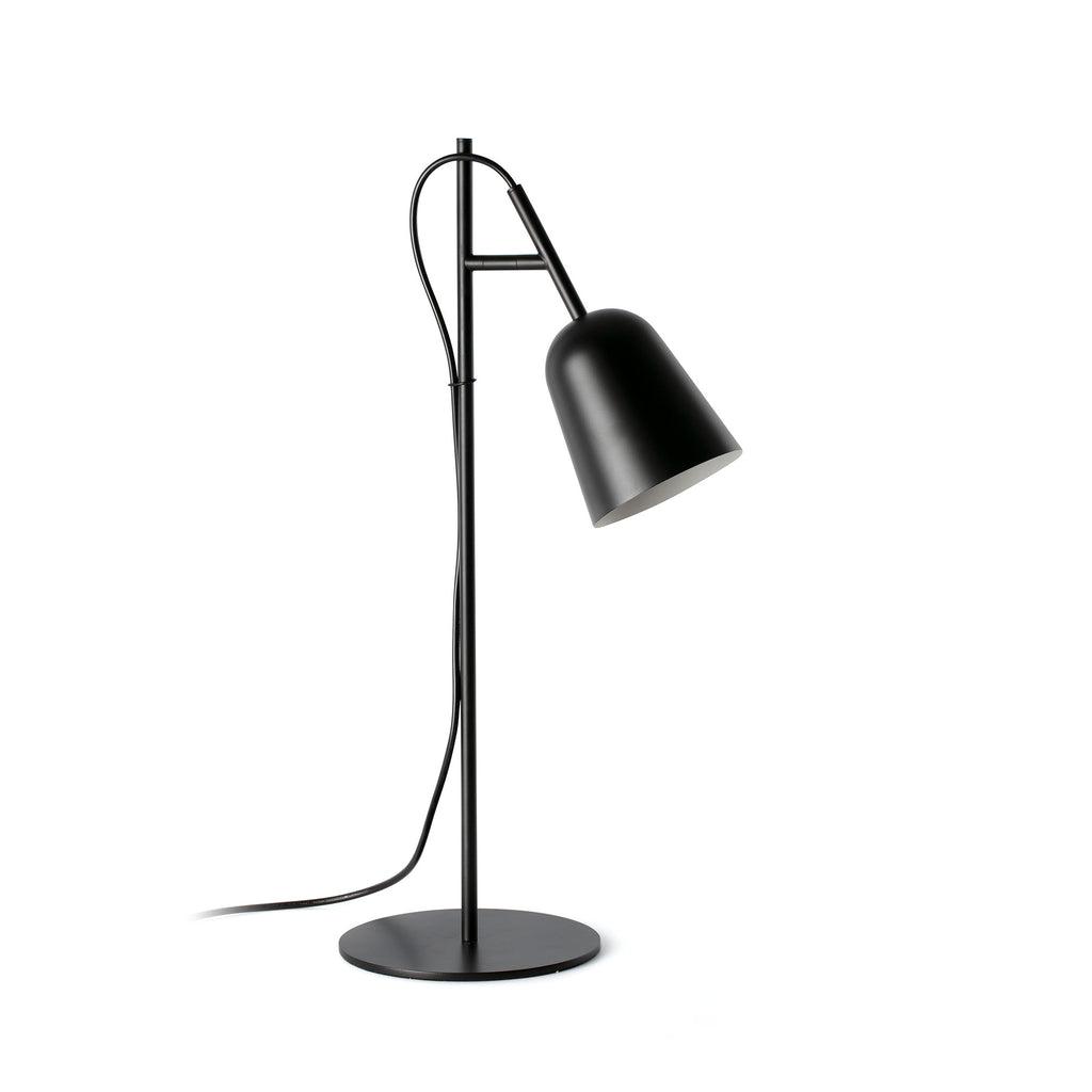 Lámpara de sobremesa STUDIO negra de FARO, diseño moderno en acero negro mate para iluminación interior del hogar - modelo 28251