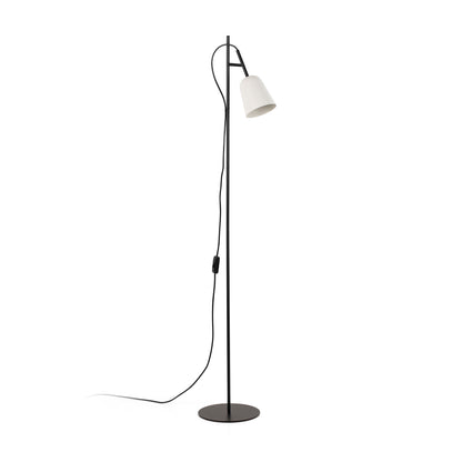 Lámpara de pie STUDIO blanca de FARO para iluminación salón interior, diseño moderno en acero, modelo 28255, luminaria elegante para hogar