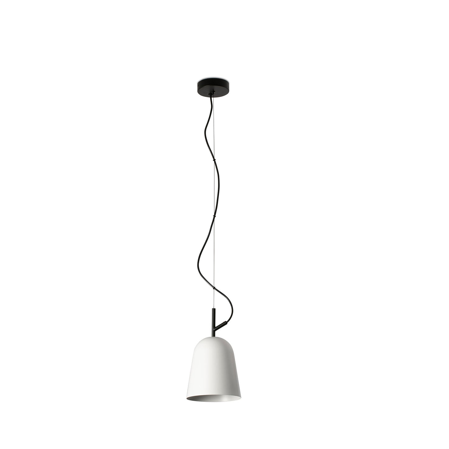 Luminaria colgante STUDIO 160 blanca de FARO, diseño minimalista moderno en acero para iluminación interior del hogar, suspensión techo modelo 28264