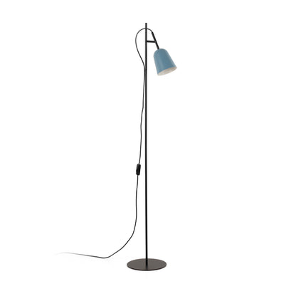 Lámpara de pie STUDIO azul de FARO, modelo 28271, diseño minimalista en acero para salón e interior del hogar