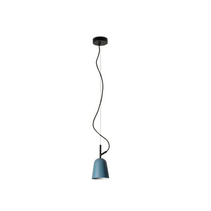 Lámpara colgante Studio 110 azul de Faro, luminaria contemporánea en acero para interior, ideal para hogar u oficina con tecnología LED (modelo 28277)
