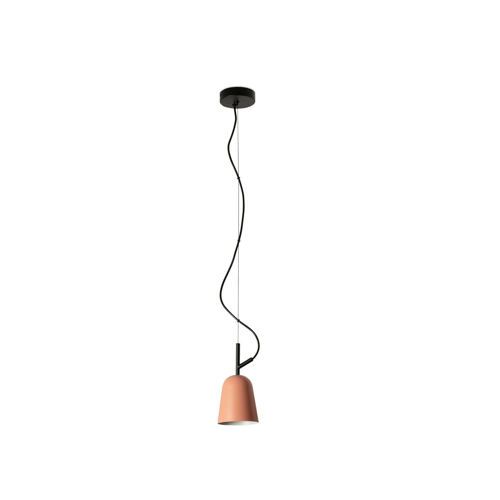 Luminaria colgante STUDIO 110 rosa de FARO modelo 28278, diseño contemporáneo de acero para interior, suspensión ideal para hogar u oficina