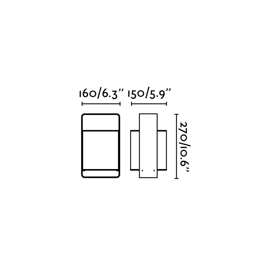 Diagrama de medidas de la lámpara sobremesa LULA S blanca y negra de FARO modelo 28382, diseño moderno en acero y textil para salón interior con iluminación LED.