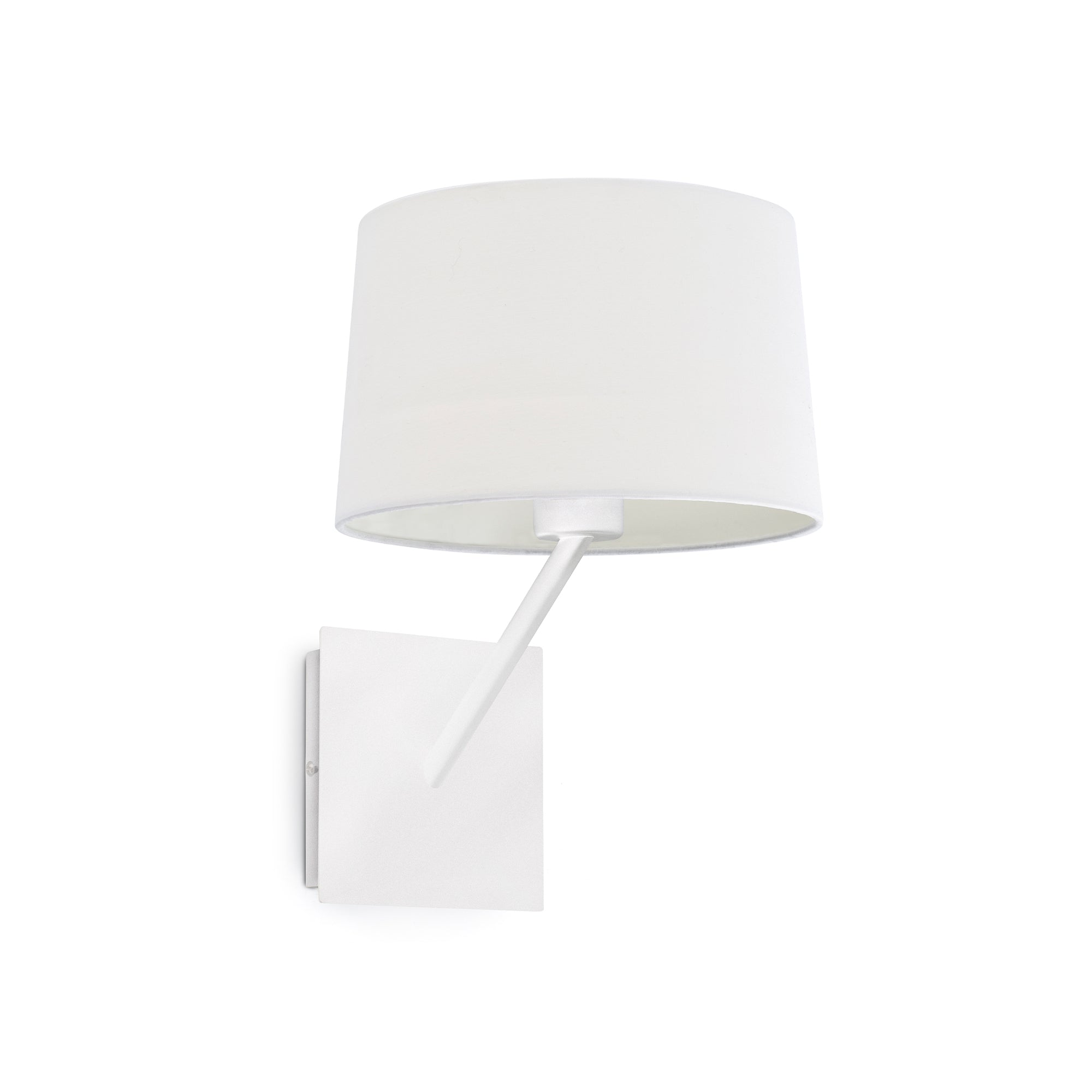 Lámpara de pared HANDY en blanco FARO modelo 28413, diseño minimalista de Jordi Blasi con luminaria de superficie en acero y textil para interior