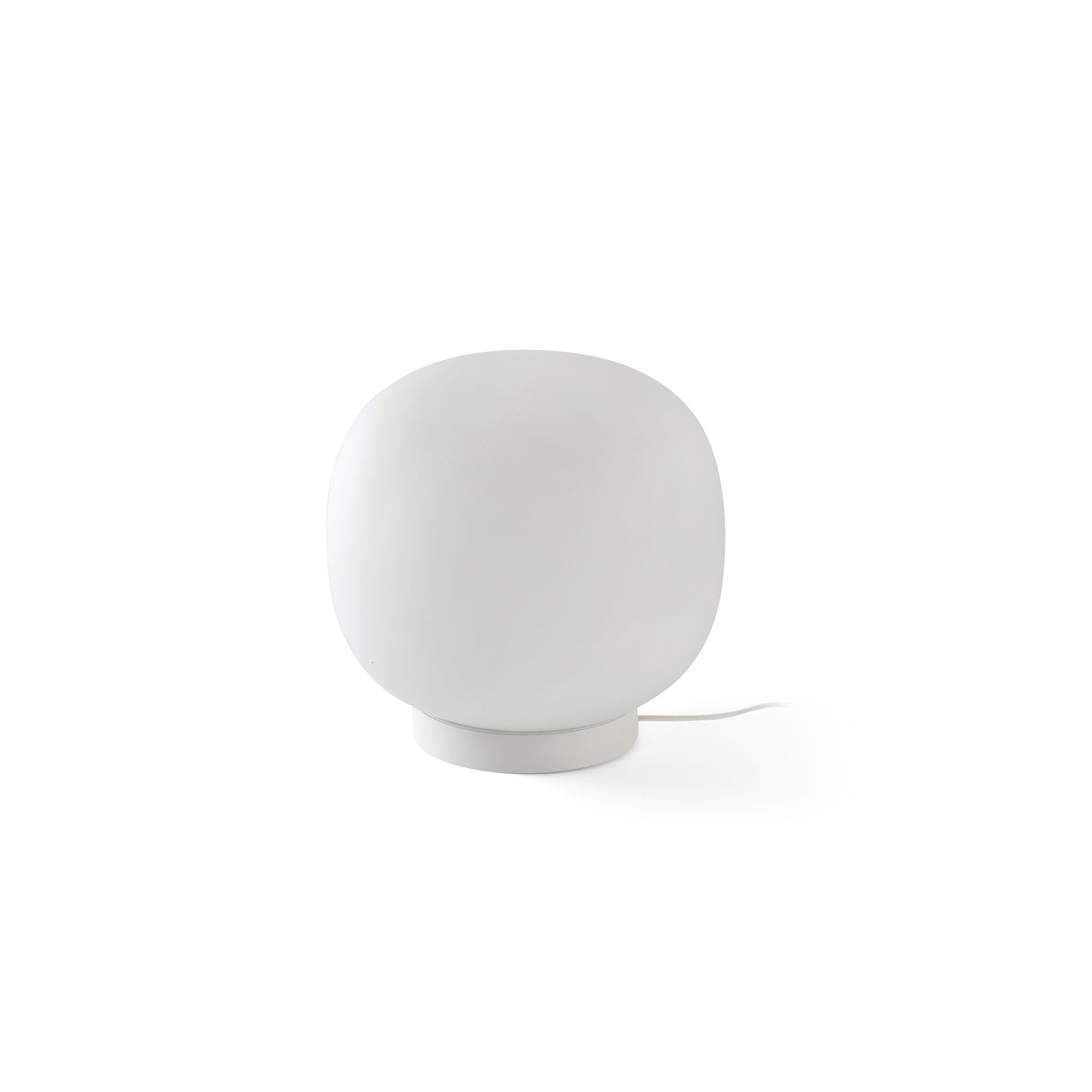 Lámpara de sobremesa AMELIA blanca de FARO, diseño moderno de Héctor Serrano en acero y cristal, colección 3328 para iluminación ambiente interior - modelo 28430