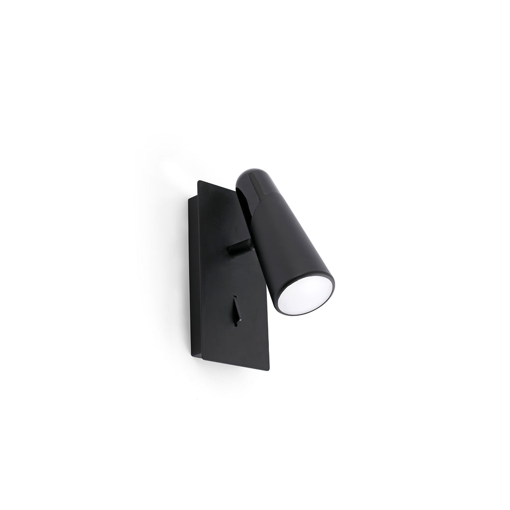 Lámpara de pared LAO 1L negro FARO modelo 29039, diseño minimalista LED para iluminación interior de superficie en el hogar
