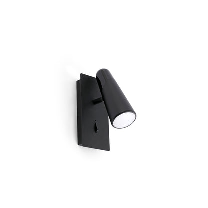 Lámpara de pared LAO 1L negro FARO modelo 29039, diseño minimalista LED para iluminación interior de superficie en el hogar