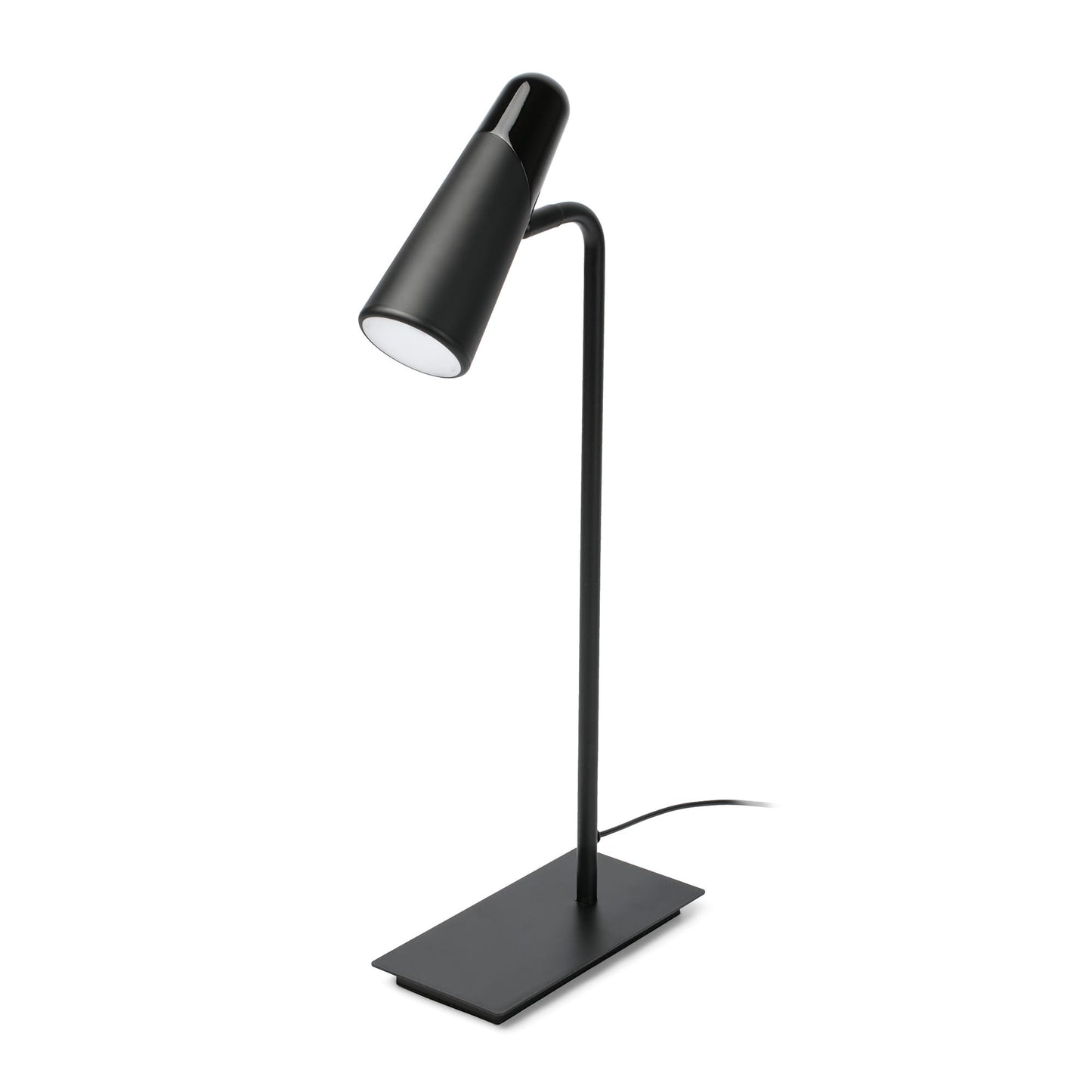 Luminaria de mesa LAO en negro mate de FARO modelo 29047, diseño minimalista con LED integrada en aluminio para sobremesa e iluminación interior del hogar