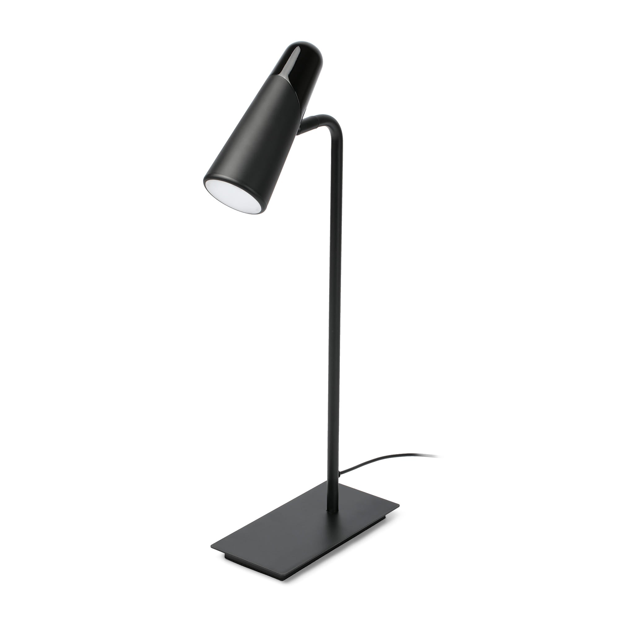 Luminaria de mesa LAO en negro mate de FARO modelo 29047, diseño minimalista con LED integrada en aluminio para sobremesa e iluminación interior del hogar